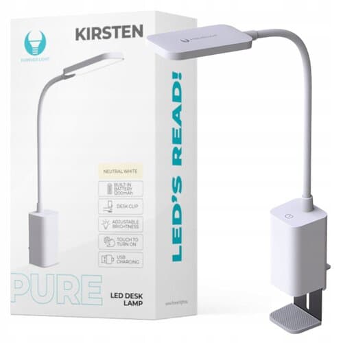 Lampka biurkowa FOREVER LIGHT Pure FLB-10 Kirsten Biały