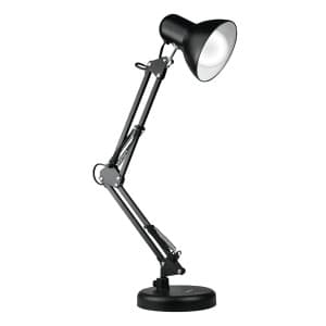 DPM Lampka biurkowa kreślarska składana 1xE27 40W czarna