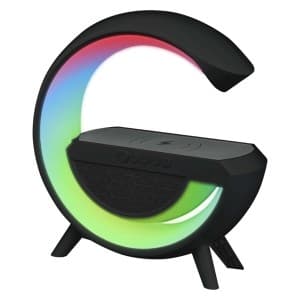 DPM Głośnik z lampką LED RGB i ładowarką indukcyjną czarny