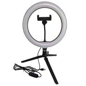 Goldlux Lampa LED SELFIE USB 10W 2700/4000/6500K 240lm śr. 26cm
